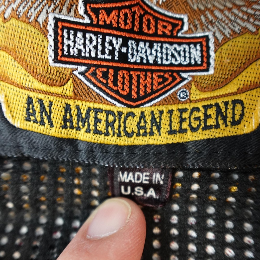 Vintage Harley-Davidson Jacket Mens Small Black Windbreaker Embroidered USA - Picture 5 of 11